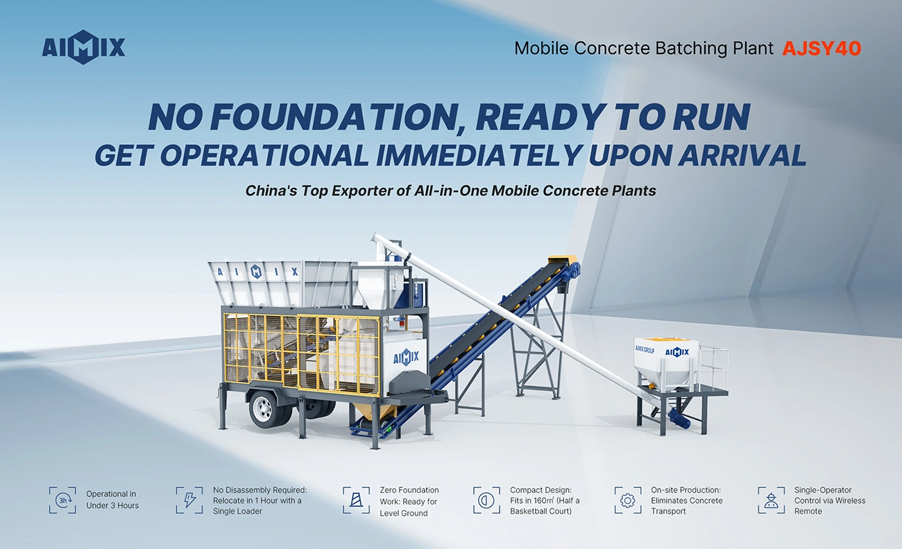 Mobile Concrete Batching Plant AJSY40