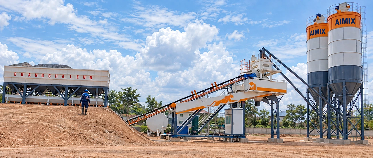 Proyek Instalasi AJQ70 Batching Plant di Indonesia
