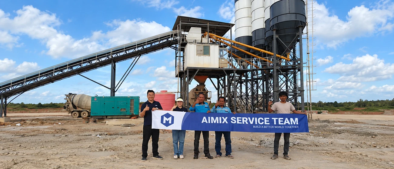 Pemasangan Batching Plant AJ60 di Batulincin, Indonesia