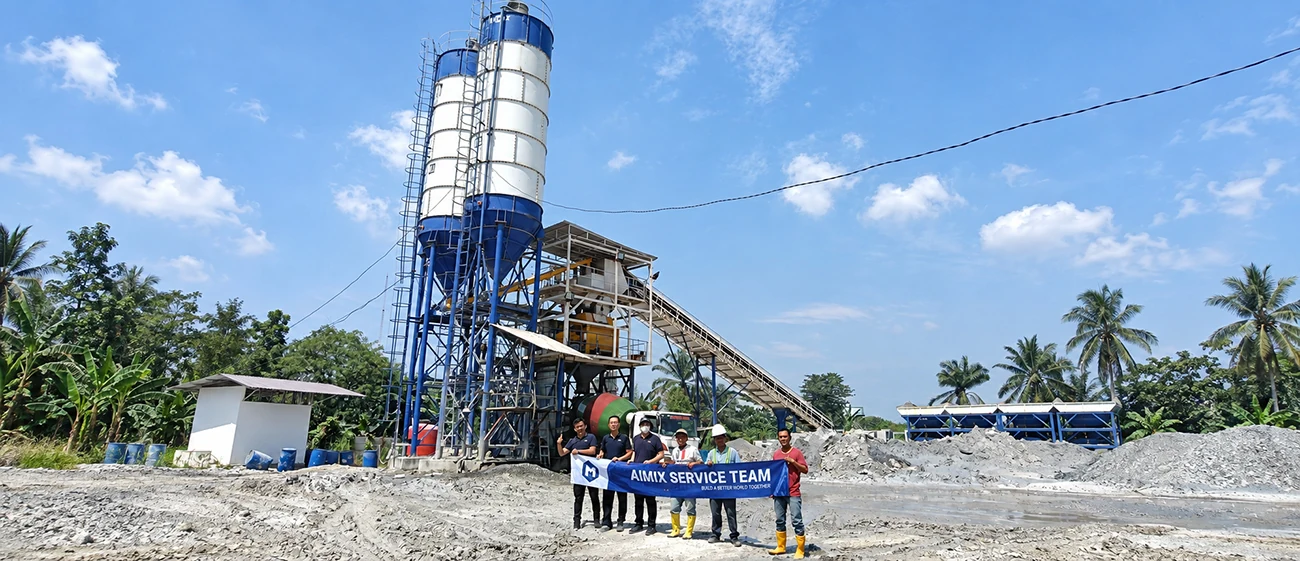 Batching Plant AJ60 di Medan: Kunjungan Purnajual Setelah 2 Tahun Beroperasi